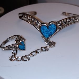 Turquoise ring-bracelet